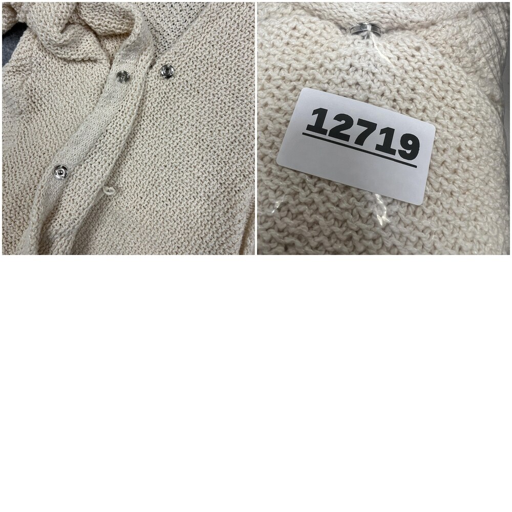 Free People Cardigan Sweater Womens S White Open Knit Lightweight Pockets Preppy - Picture 16 of 16